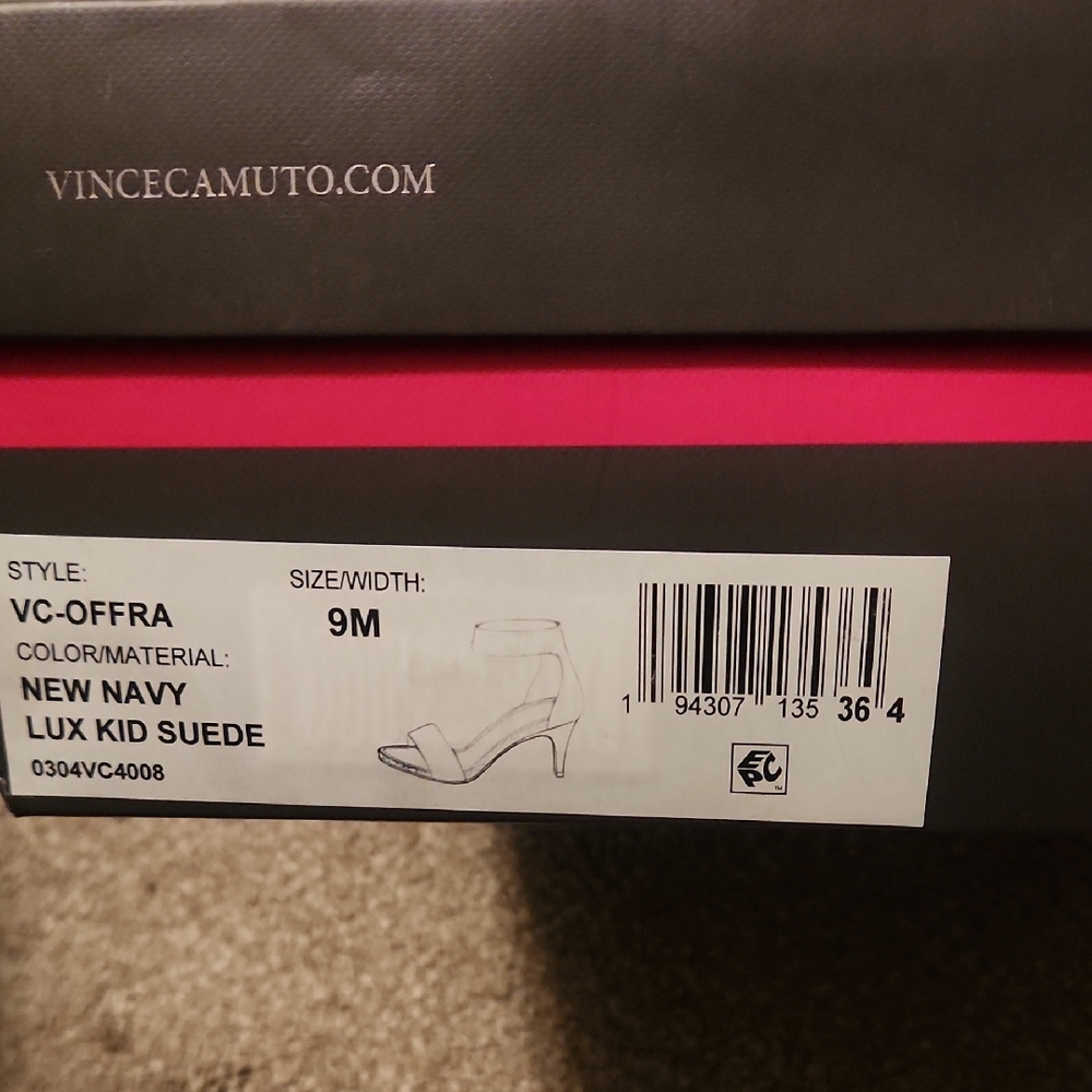 Vince Camuto Navy Suede Shoes